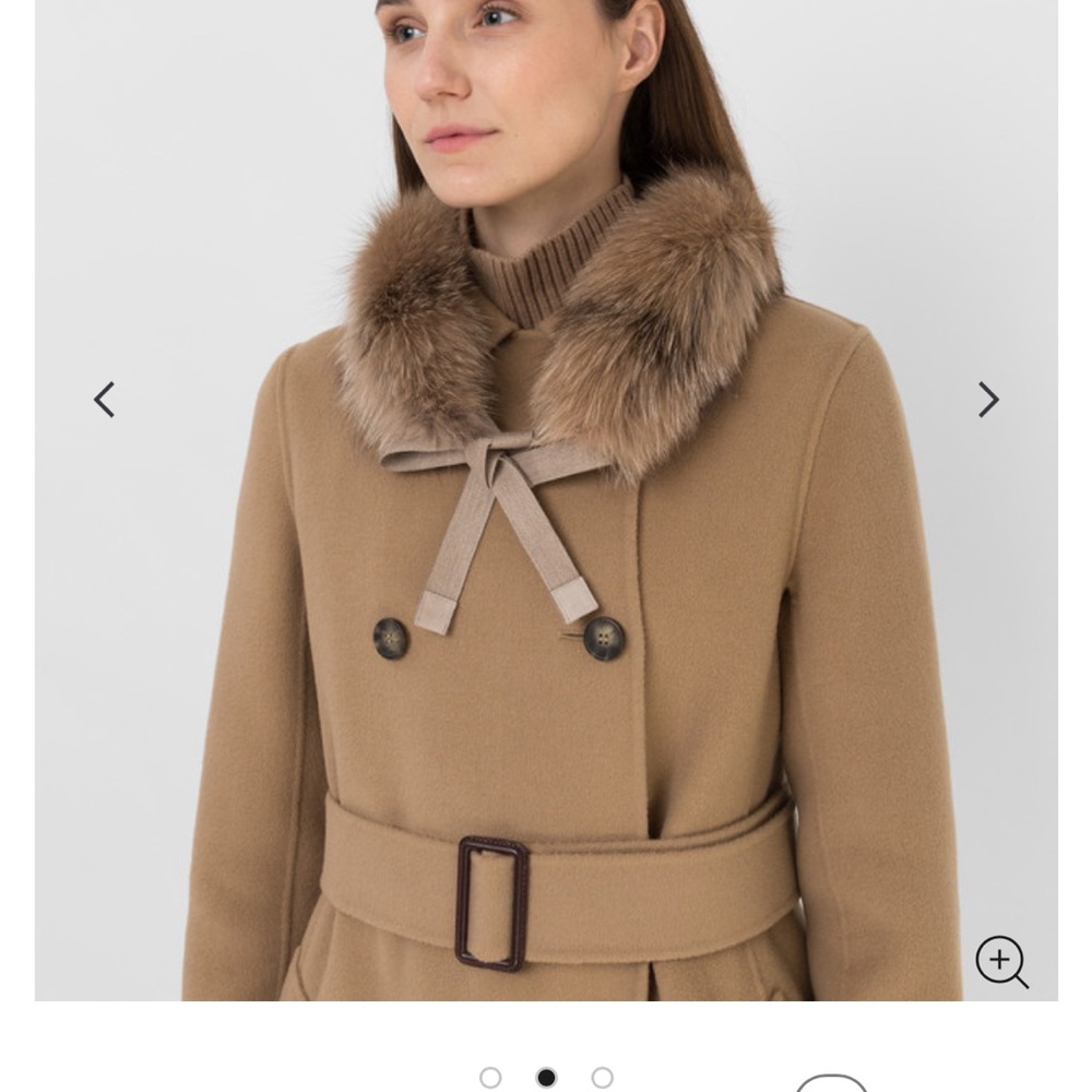 MaxMara Fox Fur Collar - Brown